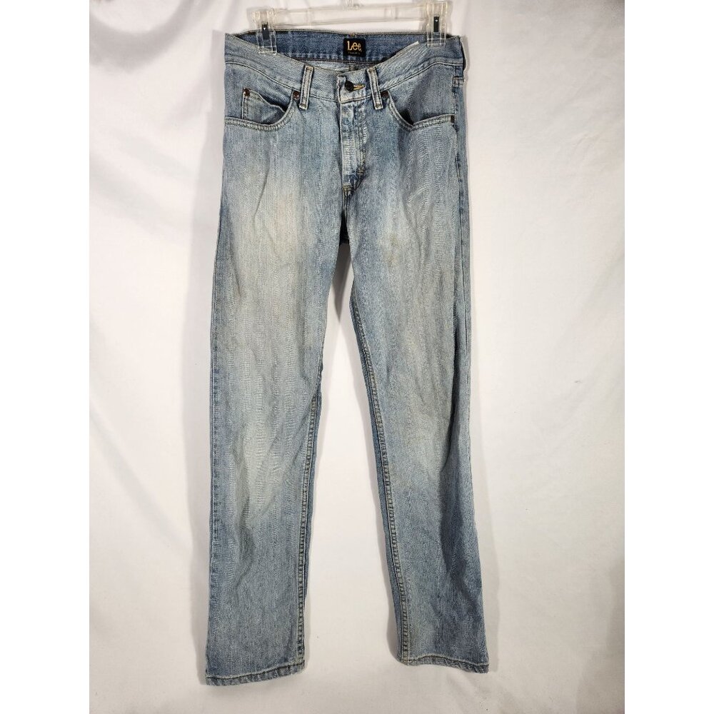 Vintage Lee Mens Jeans 80's Lightwash Straightleg Y2K Rocker US 30 x 34